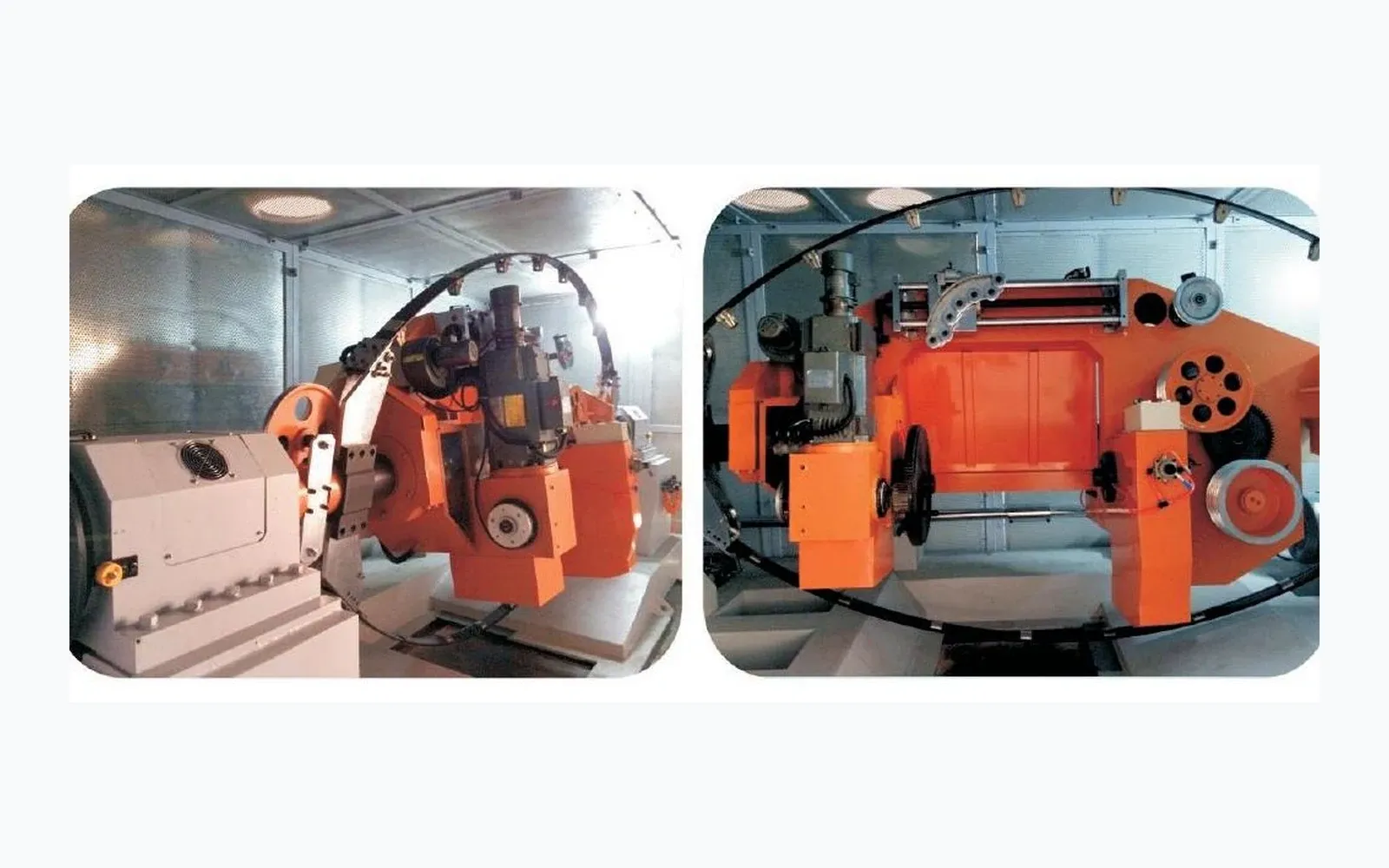 Bow-type stranding machine on the factory floor