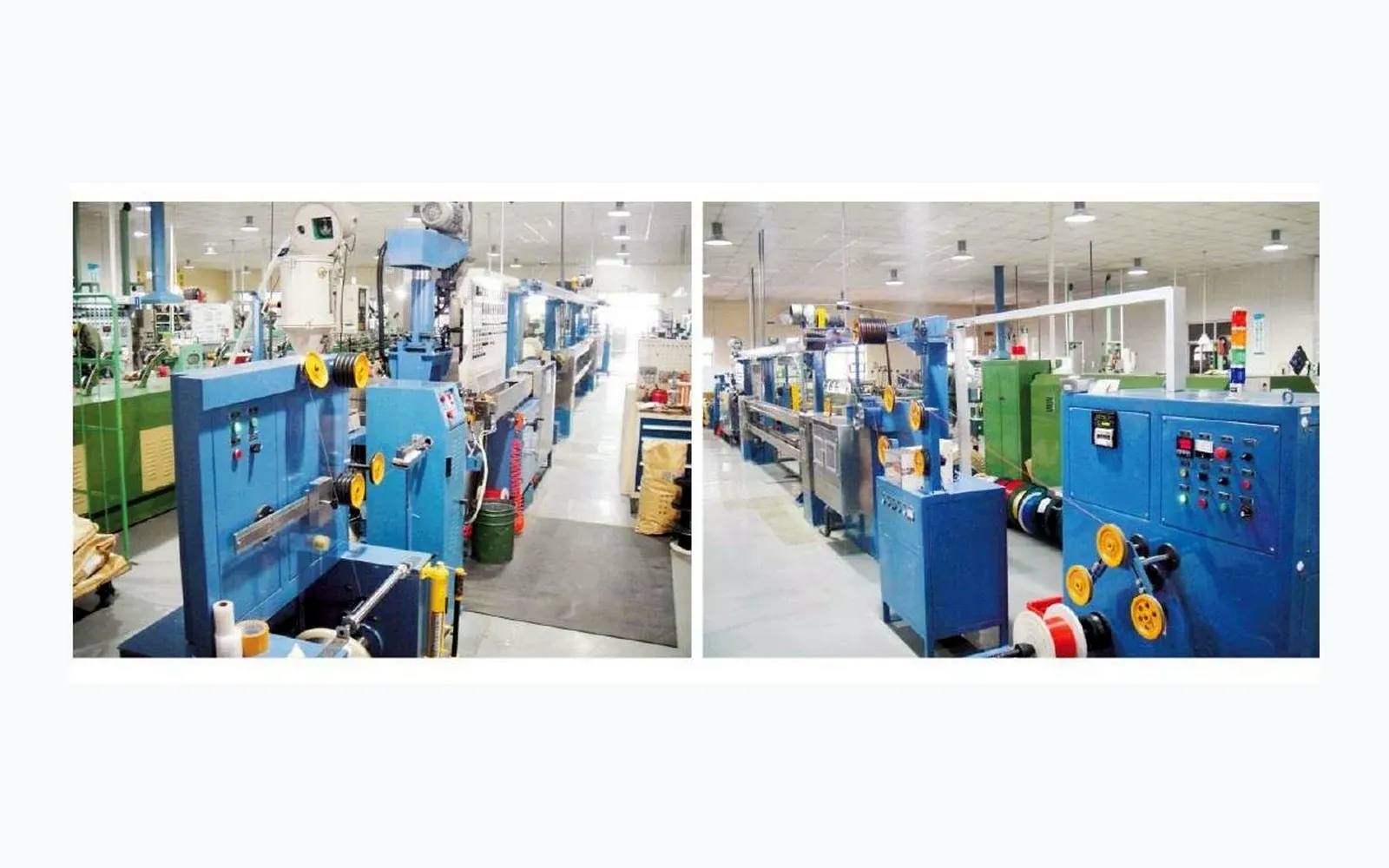 Chemical foaming line on the factory floor