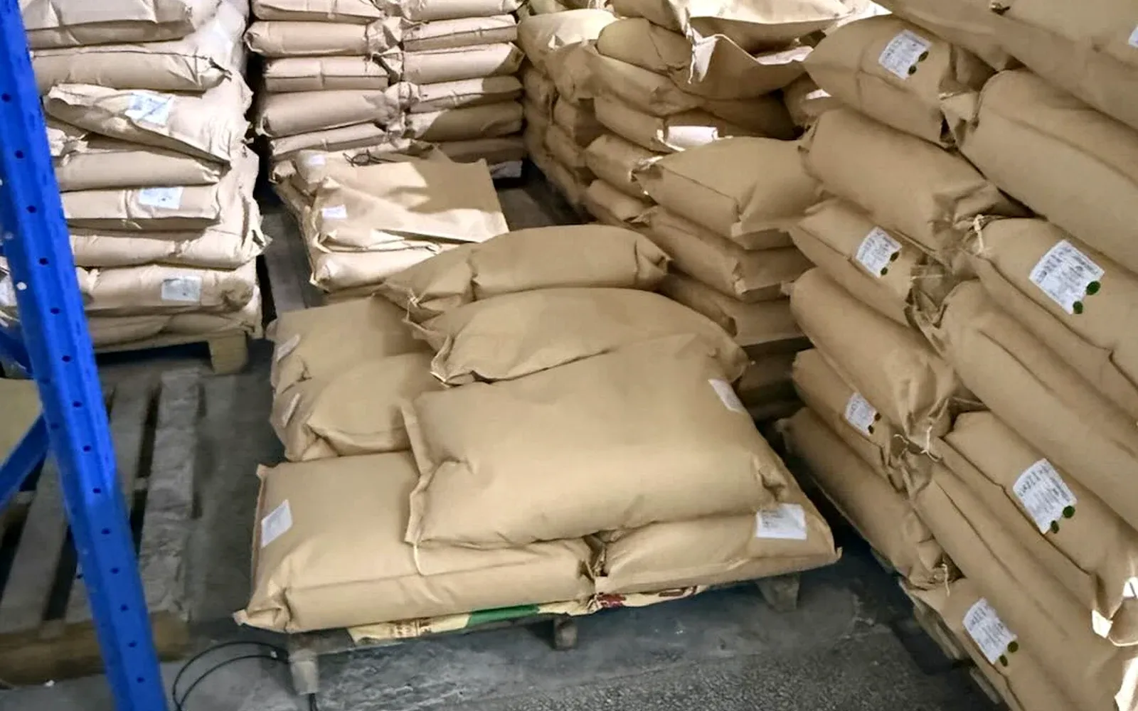 Compound bag storage and warehouse